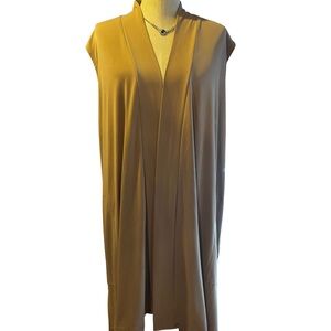 Stylish Tan Sleeveless Cardigan.wt1225